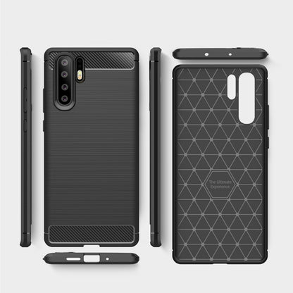 Brushed Texture Carbon Fiber Shockproof TPU Case for Huawei P30 Pro (Black) - Mobile Accessories by buy2fix | Online Shopping UK | buy2fix