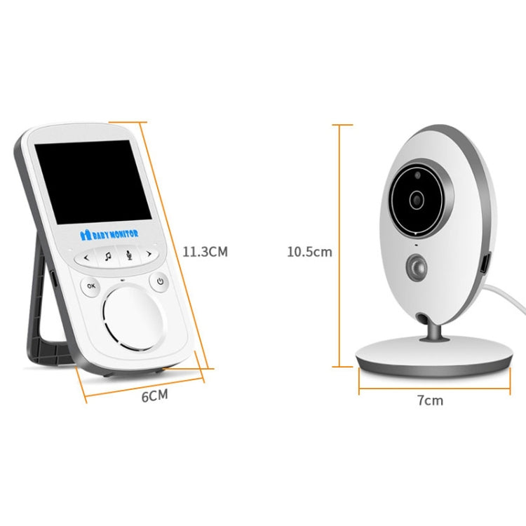 VB605 2.4 inch LCD 2.4GHz Wireless Surveillance Camera Baby Monitor, Support Two Way Talk Back, Night Vision(White) - Security by buy2fix | Online Shopping UK | buy2fix