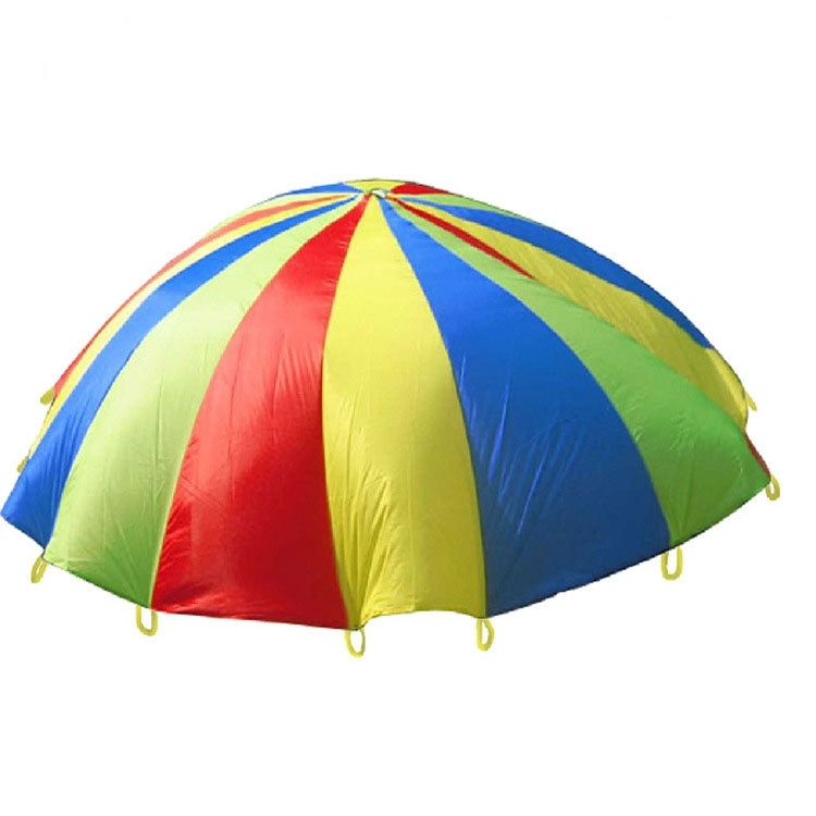 5m Children Outdoor Game Exercise Sport Toys Rainbow Umbrella Parachute Play Fun Toy with 24 Handle Straps for Families / Kindergartens / Amusement Parks - Toy Sports by buy2fix | Online Shopping UK | buy2fix