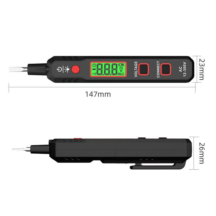 HABOTEST HT89 Contact Type High-sensitivity LCD Digital Display Sound and Light Alarm Test Pen - Current & Voltage Tester by HABOTEST | Online Shopping UK | buy2fix