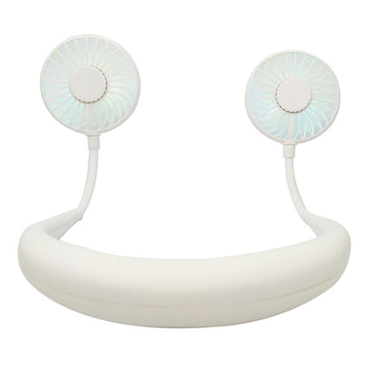 Creative Mini Hanging Neck Type Fan Outdoor LED Fan (White) - Consumer Electronics by buy2fix | Online Shopping UK | buy2fix