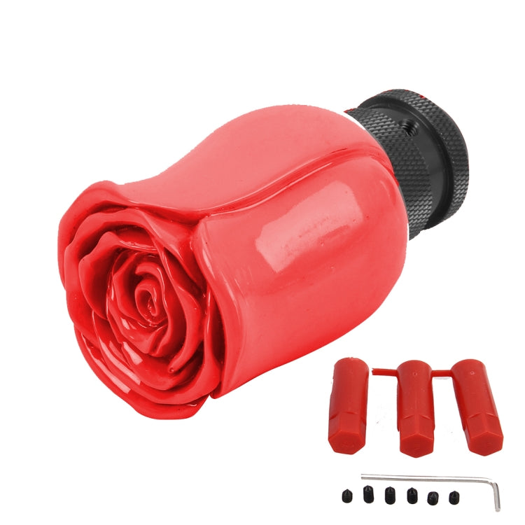 Rose Flower Shaped Universal Vehicle Car Manual Automatic Gear Shift Knob (Red) - Shift Knob by buy2fix | Online Shopping UK | buy2fix