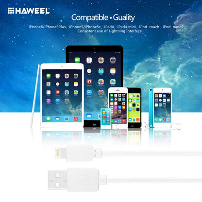 HAWEEL 1m High Speed 35 Cores 8 Pin to USB Sync Charging Cable for iPhone, iPad(White) - Normal Style Cable by buy2fix | Online Shopping UK | buy2fix