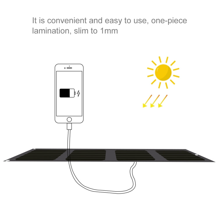 HAWEEL 14W 4-Fold ETFE Solar Panel Charger with 5V / 2.1A Max Dual USB Ports, Support QC3.0 and AFC(Black) - Charger by HAWEEL | Online Shopping UK | buy2fix