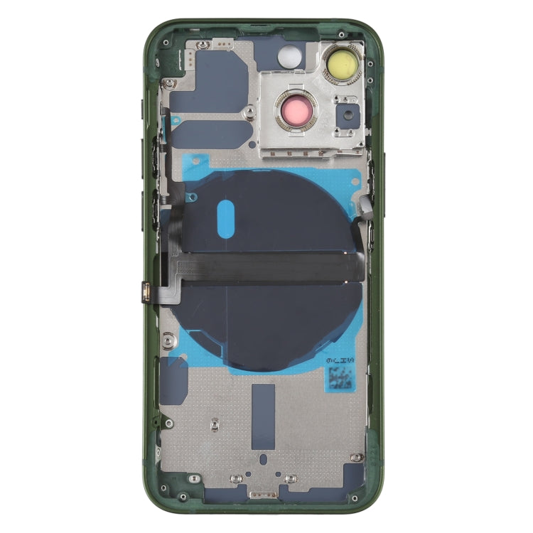 For iPhone 13 mini Battery Back Cover with Side Keys & Card Tray & Power + Volume Flex Cable & Wireless Charging Module(Green) - Repair & Spare Parts by buy2fix | Online Shopping UK | buy2fix