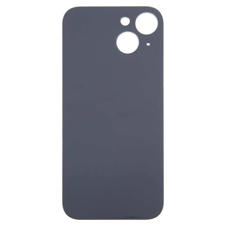 For iPhone 15 Easy Replacement Big Camera Hole Glass Back Battery Cover(Black) -  by buy2fix | Online Shopping UK | buy2fix