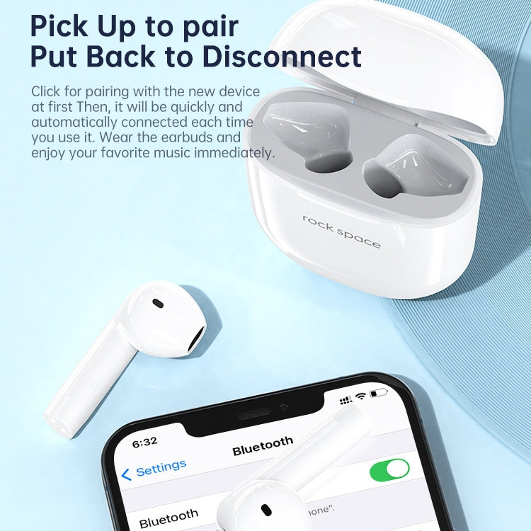 ROCK SPACE EB200 TWS Bluetooth Earphone with Charging Box, Support Touch & Automatic Pairing & Single and Double Earphone Switching & Call - Bluetooth Earphone by ROCK | Online Shopping UK | buy2fix