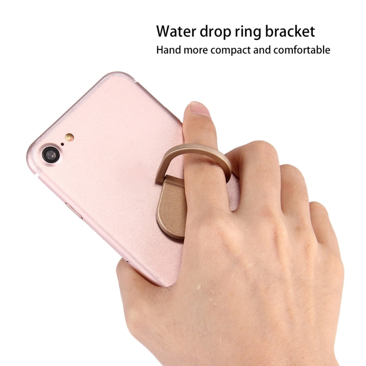 Universal 360 Degree Rotation Drops of water Style Ring Phone Holder Stand(Gold) - Ring Holder by buy2fix | Online Shopping UK | buy2fix