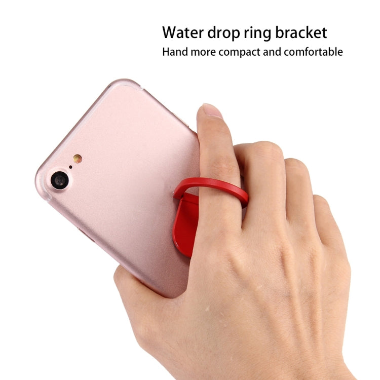 Universal 360 Degree Rotation Drops of water Style Ring Phone Holder Stand(Red) - Ring Holder by buy2fix | Online Shopping UK | buy2fix