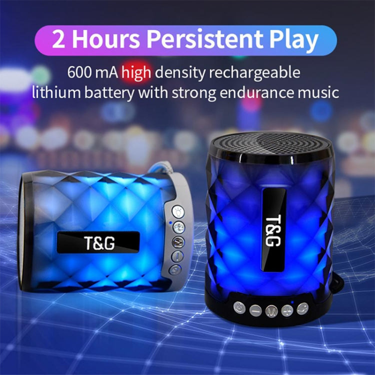 T&G TG155 Bluetooth 4.2 Mini Portable Wireless Bluetooth Speaker with Colorful Lights(Magenta) - Mini Speaker by T&G | Online Shopping UK | buy2fix