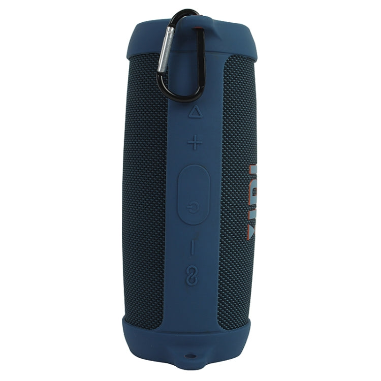 Speaker Portable Silicone Protective Cover with Shoulder Strap & Carabiner For JBL Charge 5(Blue) - Protective Case by buy2fix | Online Shopping UK | buy2fix