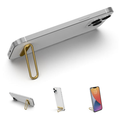 Integrated Mobile Phone Folding Holder (Gold) - Hand-Sticking Bracket by buy2fix | Online Shopping UK | buy2fix