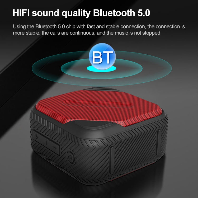 EBS-502 Portable Outdoor Waterproof Card Mini Wireless Bluetooth Speaker (Red) - Mini Speaker by buy2fix | Online Shopping UK | buy2fix