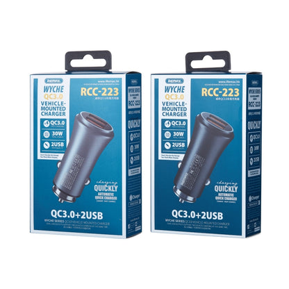 REMAX RCC-223 Vitor Series 30W QC 3.0 Dual USB Interface Car Charger(Black) - In Car by REMAX | Online Shopping UK | buy2fix