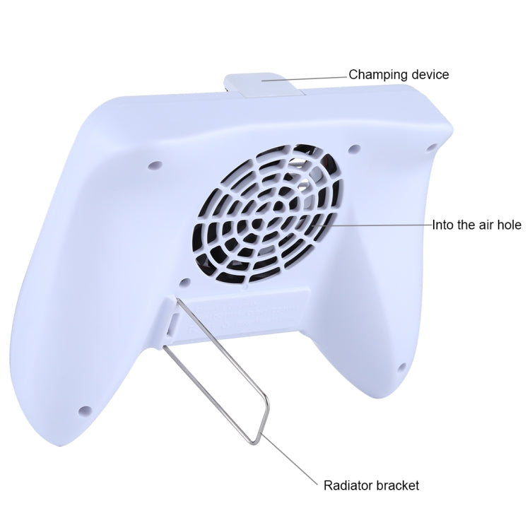 CCF-013 Multi-function 3 in 1 Phone Gamepad Holder Handle with Charging / Radiating, For iPhone, Galaxy, Huawei, Xiaomi, LG, HTC, Sony, Google and other Smartphones(White) - Cooling Fan Radiator by buy2fix | Online Shopping UK | buy2fix