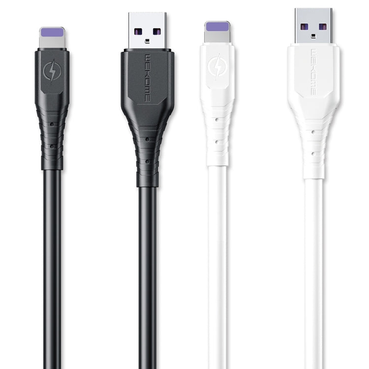 WK WDC-152 6A 8 Pin Fast Charging Data Cable, Length: 1m (Black) - Normal Style Cable by WK | Online Shopping UK | buy2fix