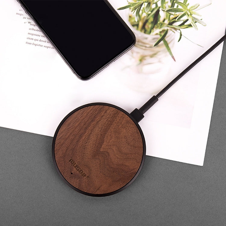 Musor 2 PCS 10W Phone Fast Charging Walnut Wireless Charger - Apple Accessories by buy2fix | Online Shopping UK | buy2fix