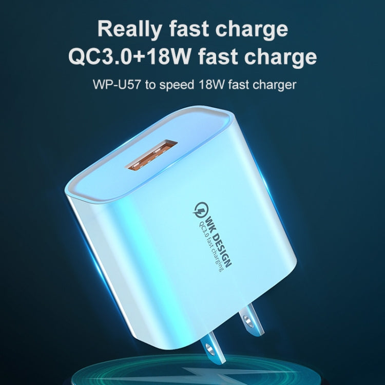 WK WP-U57 Max 18W Maxspeed QC3.0 Fast Charger(EU Plug) - Apple Accessories by WK | Online Shopping UK | buy2fix