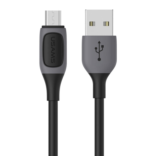 USAMS US-SJ597 Jelly Series USB to Micro USB Two-Color Data Cable, Cable Length: 1m (Black) -  by USAMS | Online Shopping UK | buy2fix