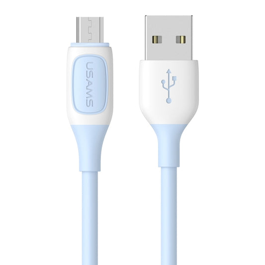 USAMS US-SJ597 Jelly Series USB to Micro USB Two-Color Data Cable, Cable Length: 1m (Blue) -  by USAMS | Online Shopping UK | buy2fix