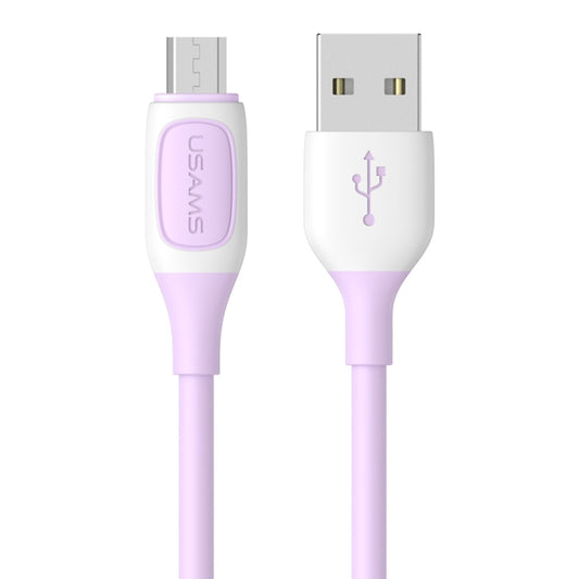 USAMS US-SJ597 Jelly Series USB to Micro USB Two-Color Data Cable, Cable Length: 1m (Purple) -  by USAMS | Online Shopping UK | buy2fix