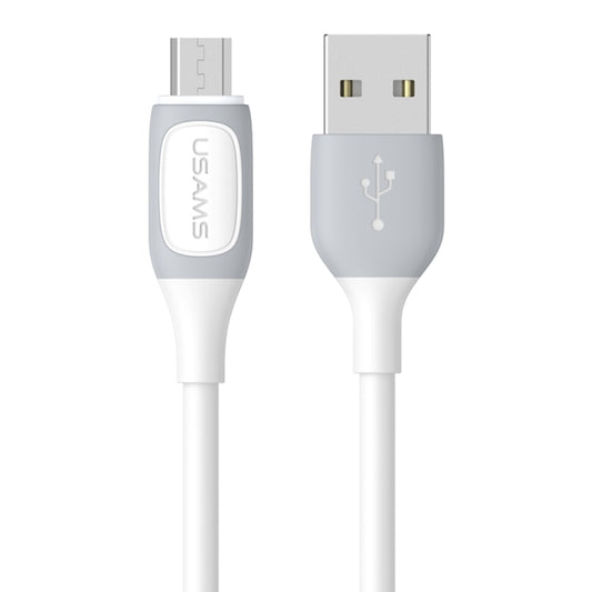 USAMS US-SJ597 Jelly Series USB to Micro USB Two-Color Data Cable, Cable Length: 1m (White) -  by USAMS | Online Shopping UK | buy2fix