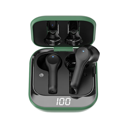 K08 Wireless Bluetooth 5.0 Noise Cancelling Stereo Binaural Earphone with Charging Box & LED Digital Display (Green) - Bluetooth Earphone by buy2fix | Online Shopping UK | buy2fix