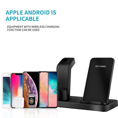 Q12 3 in 1 Quick Wireless Charger for iPhone, Apple Watch, AirPods and other Android Smart Phones(Black) - Apple Accessories by buy2fix | Online Shopping UK | buy2fix