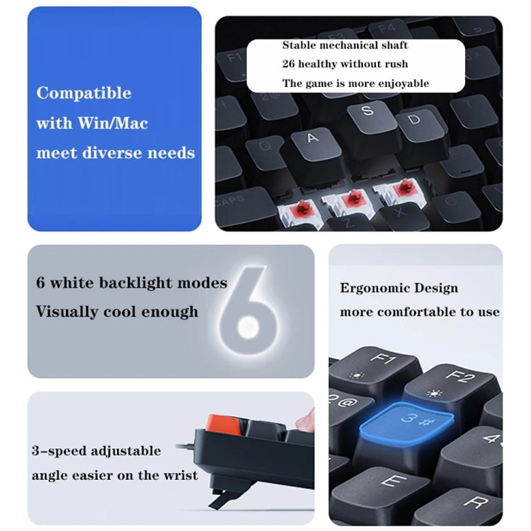 Original Xiaomi 104 Keys Red Switch Wired Mechanical Keyboard Support Win / Mac OS - Wired Keyboard by Xiaomi | Online Shopping UK | buy2fix