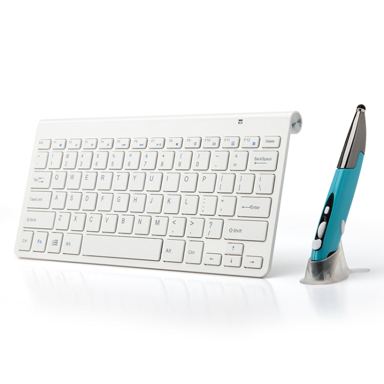 KM-909 2.4GHz Smart Stylus Pen Wireless Optical Mouse + Wireless Keyboard Set(White) - Computer & Networking by buy2fix | Online Shopping UK | buy2fix