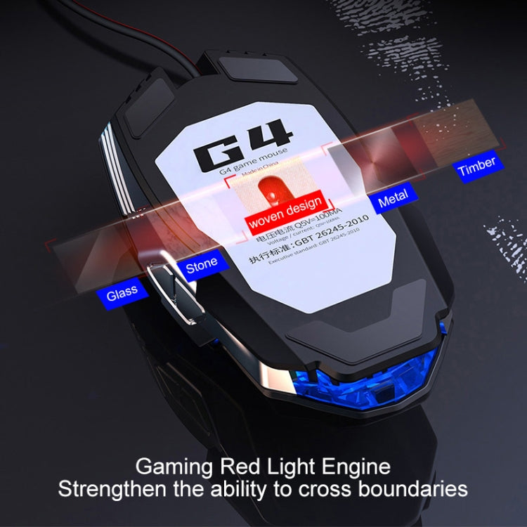 YINDIAO G4 3200DPI 4-modes Adjustable 7-keys RGB Light Programmable Wired Gaming Mouse (Black) - Wired Mice by YINDIAO | Online Shopping UK | buy2fix