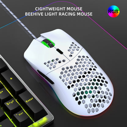 HXSJ J900 6 Keys RGB Lighting Programmable Gaming Wired Mouse (White) -  by HXSJ | Online Shopping UK | buy2fix