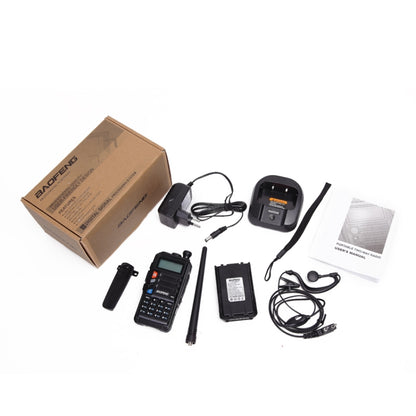 Baofeng BF-UV5R Plus S9 FM Interphone Handheld Walkie Talkie, EU Plug(Black) - Consumer Electronics by BAOFENG | Online Shopping UK | buy2fix