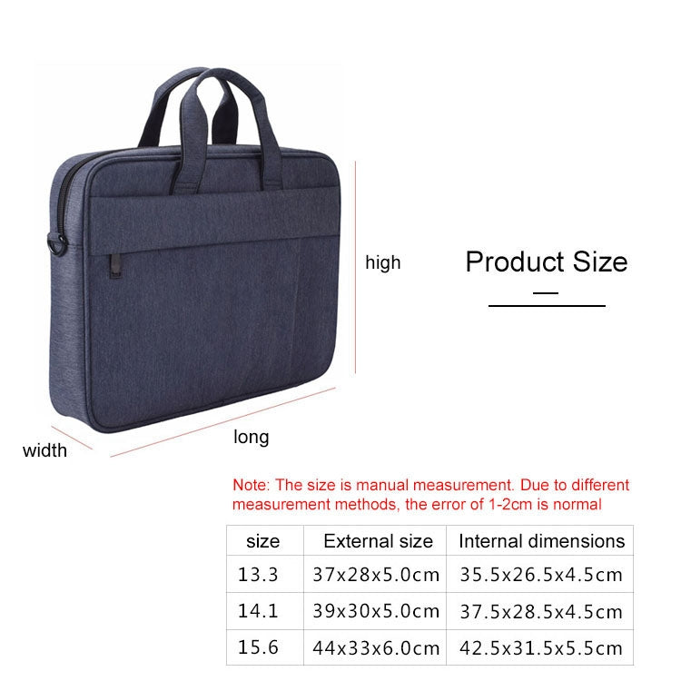 DJ03 Waterproof Anti-scratch Anti-theft One-shoulder Handbag for 15.6 inch Laptops, with Suitcase Belt(Navy Blue) - Computer & Networking by buy2fix | Online Shopping UK | buy2fix