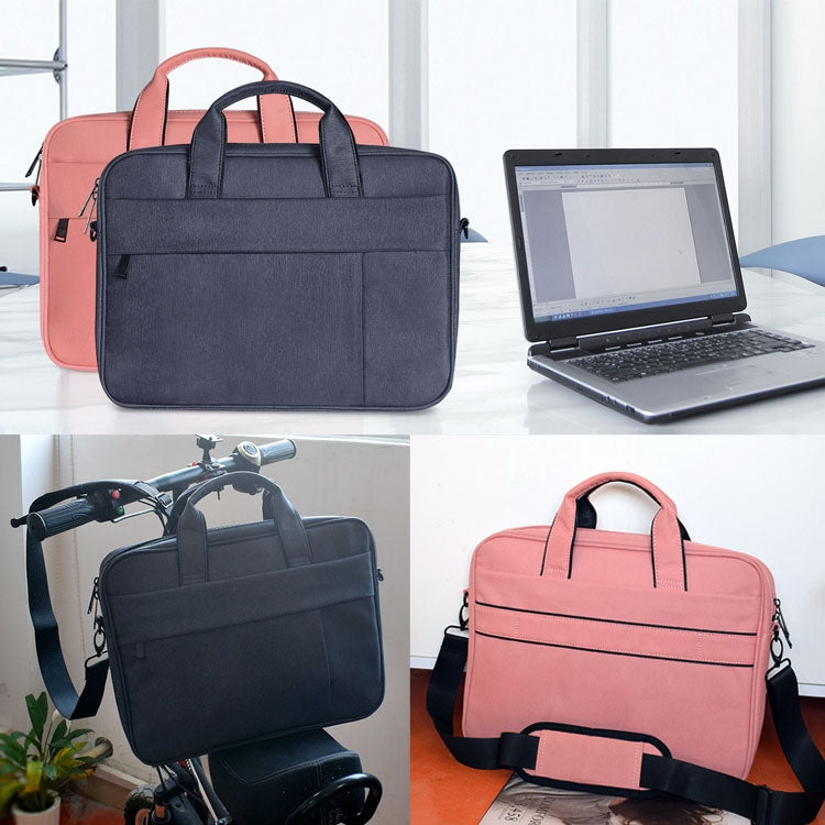 DJ03 Waterproof Anti-scratch Anti-theft One-shoulder Handbag for 15.6 inch Laptops, with Suitcase Belt(Navy Blue) - Computer & Networking by buy2fix | Online Shopping UK | buy2fix