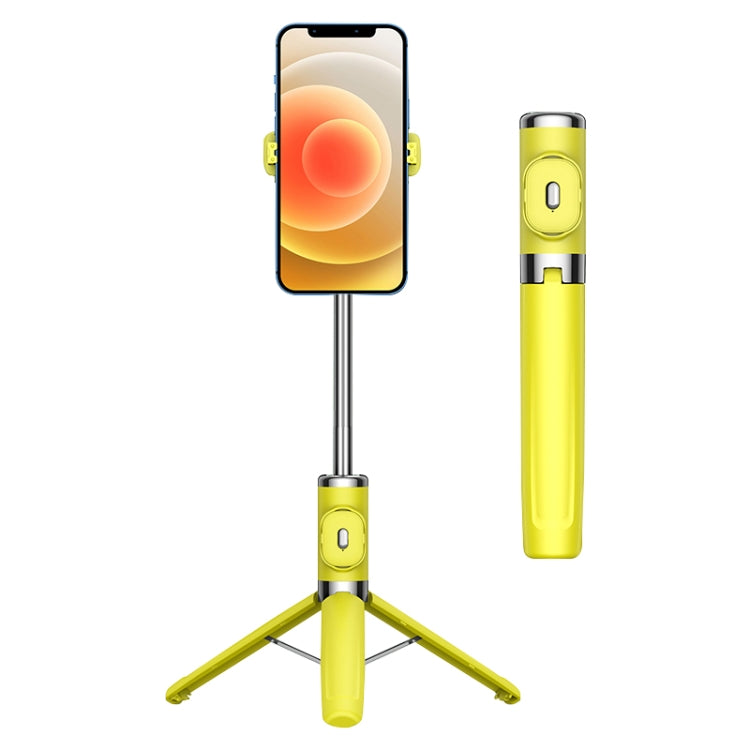 Bluetooth Remote Control Tripod Selfie Stick (Yellow) - Consumer Electronics by buy2fix | Online Shopping UK | buy2fix