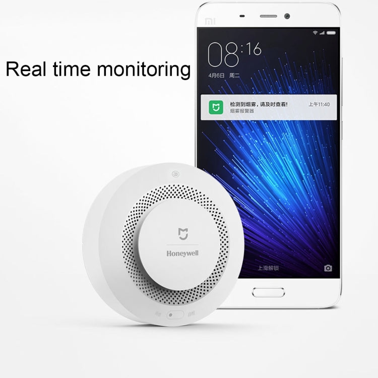 Original Xiaomi Mijia Honeywell Smart Fire Alarm Smoke Detector Alarm, Work with Multifunctional Gateway (CA1001) Mihome APP Control(White) - Smoke Gas Detector by Xiaomi | Online Shopping UK | buy2fix