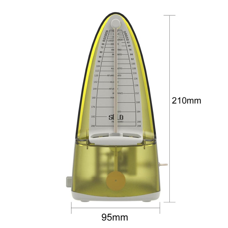 Piano Guitar Drum Violin Zither Universal Mechanical Metronome, Bullet Head Version(Yellow) - Stringed Instruments by buy2fix | Online Shopping UK | buy2fix