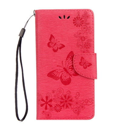 For Motorola Moto G5 Plus Pressed Flowers Butterfly Pattern Horizontal Flip Leather Case with Holder & Card Slots & Wallet(Red) - Motorola Cases by buy2fix | Online Shopping UK | buy2fix