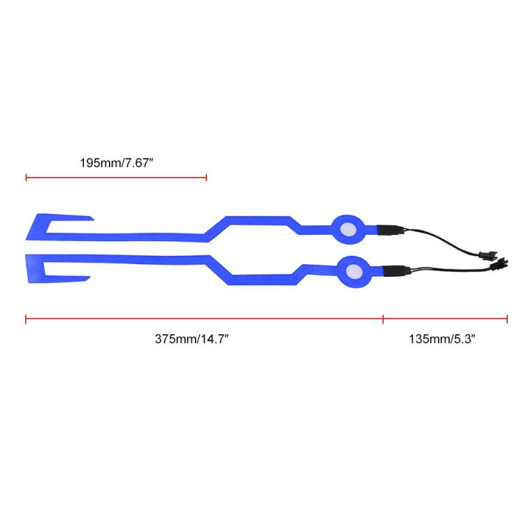 MB-MHL002 Motorcycle Modification Accessories Universal Pasteable Helmet Light Strip(Blue) - Ornamental Parts by buy2fix | Online Shopping UK | buy2fix