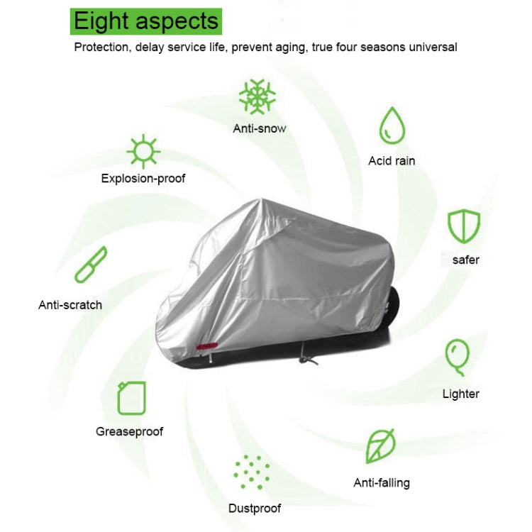 210D Oxford Cloth Motorcycle Electric Car Rainproof Dust-proof Cover, Size: XXXL (Silver) - Raincoat by buy2fix | Online Shopping UK | buy2fix