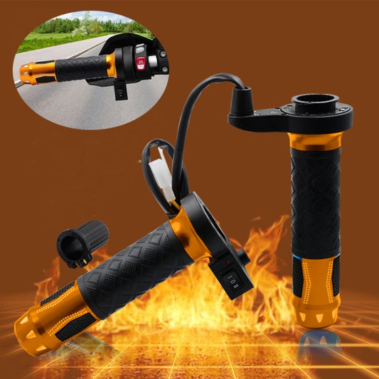 CS-764A3 12V Motorcycle Scooter Aluminum Alloy Electric Hand Grip Cover Heated Grip Handlebar(Gold) - Grips by buy2fix | Online Shopping UK | buy2fix