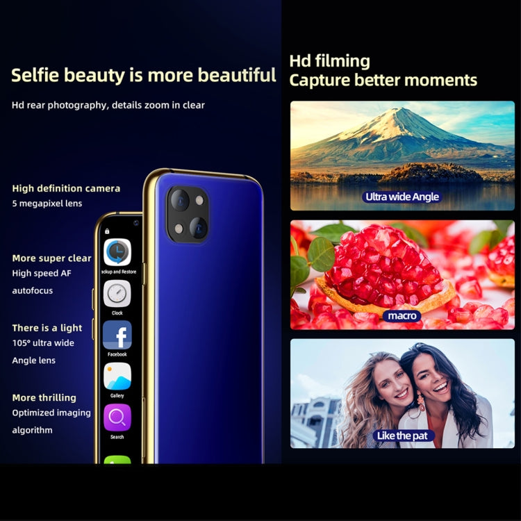 SOYES X60, 3GB+32GB, Infrared Face Recognition, 3.46 inch Android 6.0 MTK6737 Quad Core up to 1.1GHz, BT, WiFi, FM, Network: 4G, GPS, Dual SIM (Blue) - SOYES by SOYES | Online Shopping UK | buy2fix