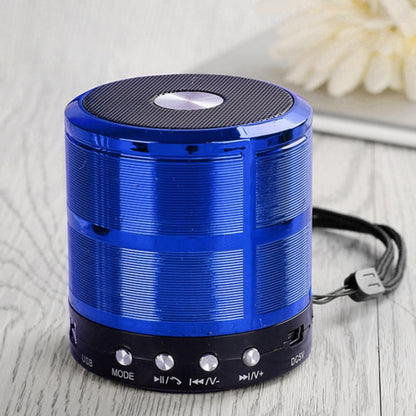 WS-887 Bluetooth Speaker with Lanyard, Support Hands-free Call & FM & U Disk & TF Card & AUX(Blue) - Mini Speaker by buy2fix | Online Shopping UK | buy2fix