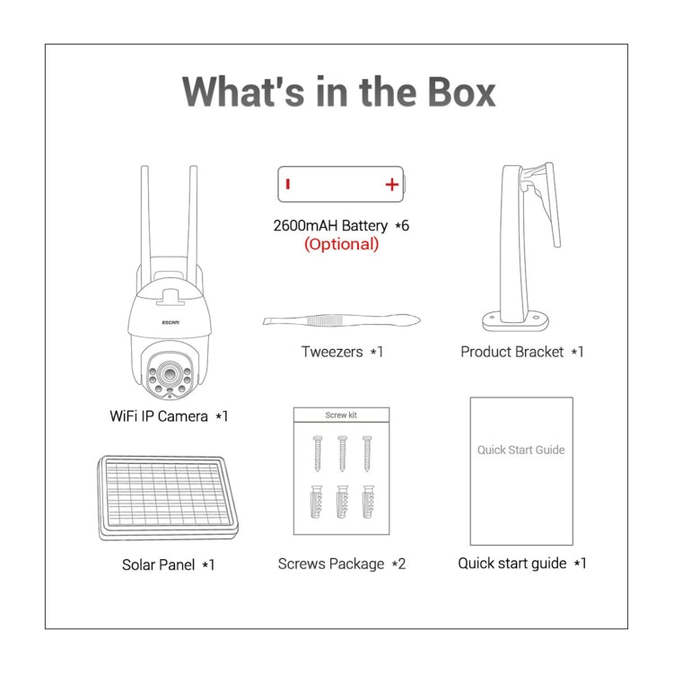 ESCAM QF130 1080P IP66 Waterproof WiFi IP Camera with Solar Panel, Support Night Vision & Motion Detection & Two Way Audio & TF Card & PTZ Control - Security by ESCAM | Online Shopping UK | buy2fix