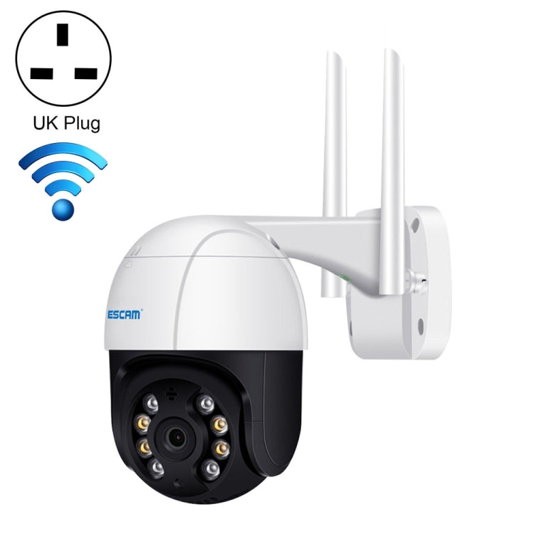 ESCAM QF218 1080P Pan / Tilt AI Humanoid Detection IP66 Waterproof WiFi IP Camera, Support ONVIF / Night Vision / TF Card / Two-way Audio, UK Plug - Security by ESCAM | Online Shopping UK | buy2fix