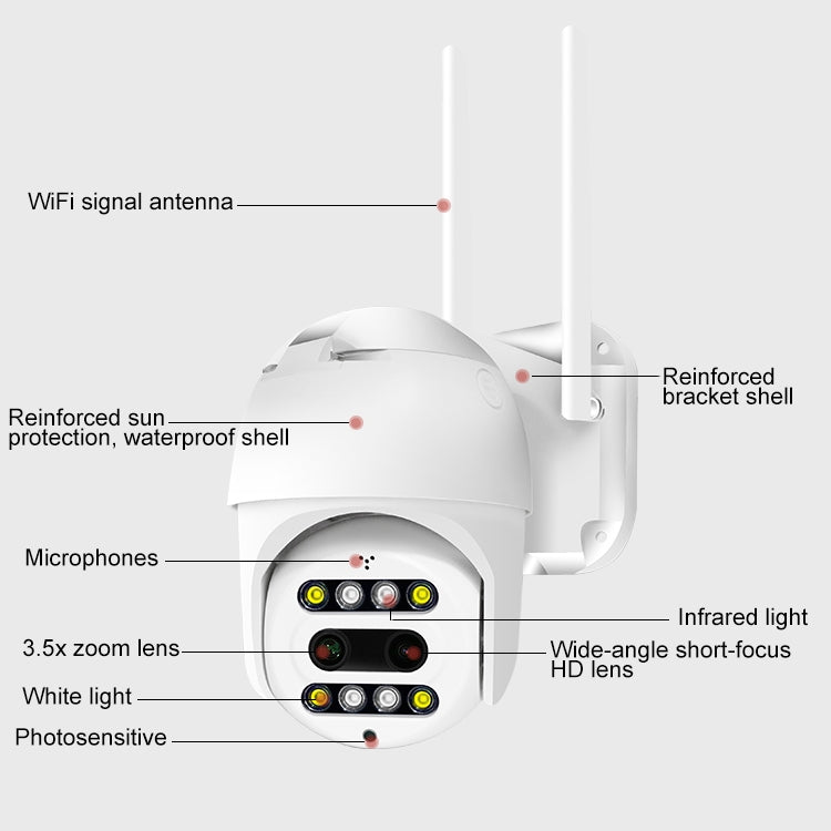 QX48 Pixels 1080P HD Wireless IP Camera, Support Motion Detection & Infrared Night Vision & TF Card (AU Plug) - Security by buy2fix | Online Shopping UK | buy2fix