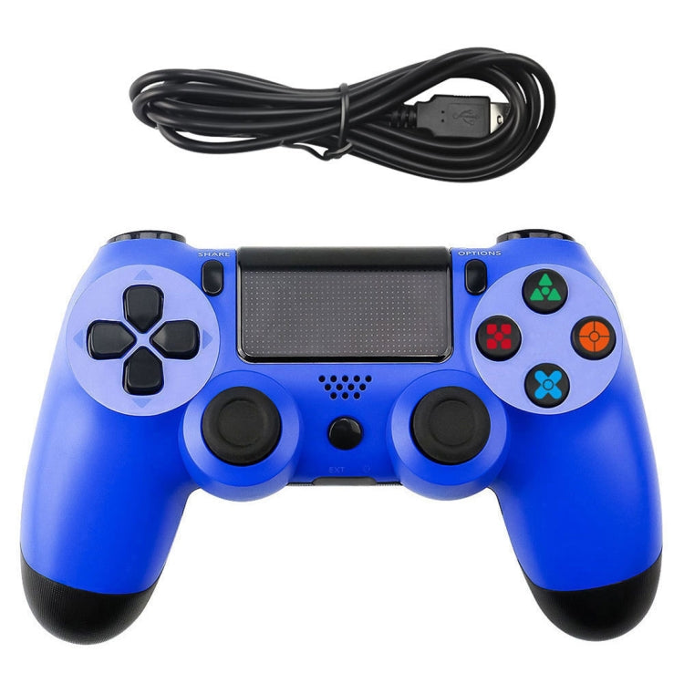 Snowflake Button Wired Gamepad Game Handle Controller for PS4(Blue) - Gamepads by buy2fix | Online Shopping UK | buy2fix