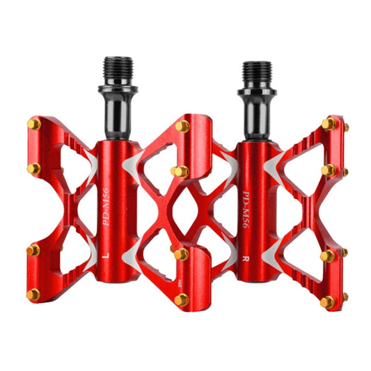 PROMEND PD-M56 1 Pair Mountain Bicycle Aluminum Alloy 3-Bearings Pedals (Red) - Pedals by PROMEND | Online Shopping UK | buy2fix