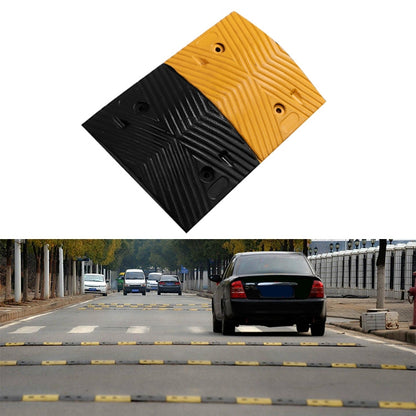 Trapezoidal Two-in-one Herringbone Rubber Speed Bump, Size: 50x35x5cm - Speed Bumps by buy2fix | Online Shopping UK | buy2fix